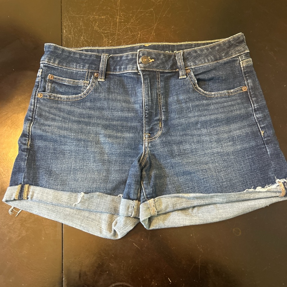 American eagle dark denim shorts